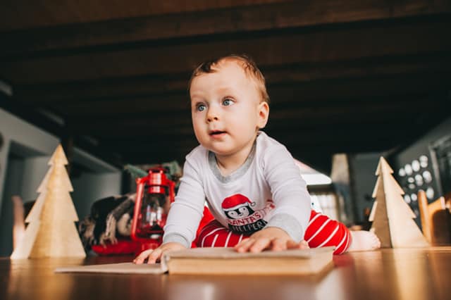 Our baby sampled all the Christmas books for kids, too