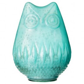 Threshold Teal Mercury Glass Owl Figural