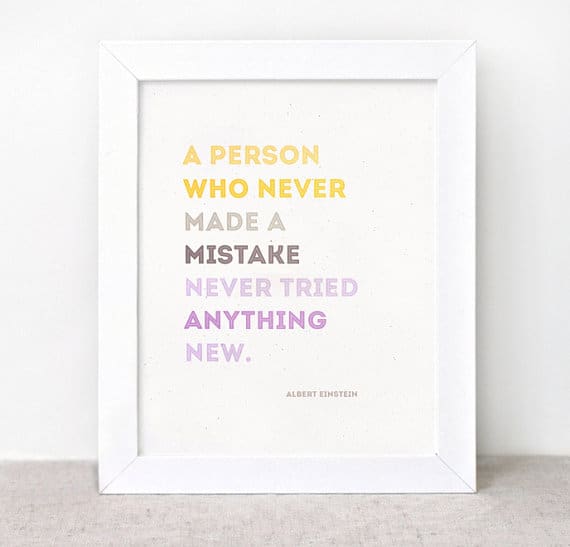 Perfectionist Quotes: Einstein on Mistakes