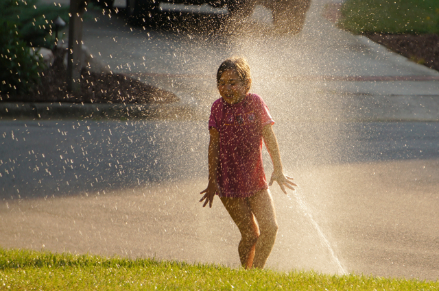 When you need fun activities for kids at home, don't forget to head outside and turn on the sprinklers